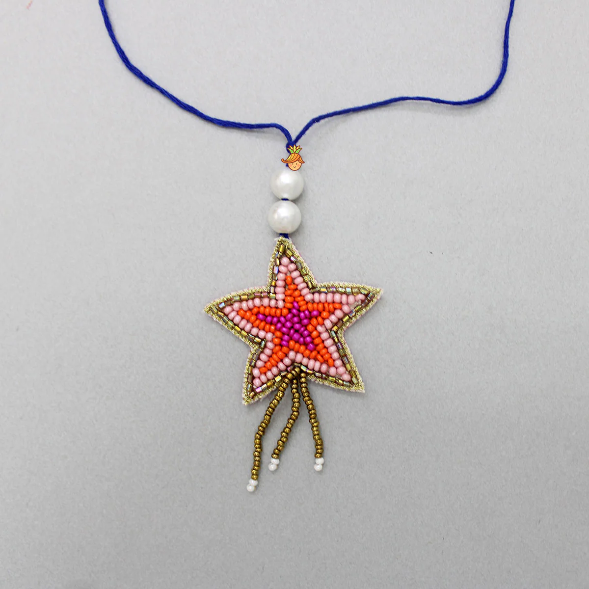 Multicolour Beaded Star Rakhi - Image 3
