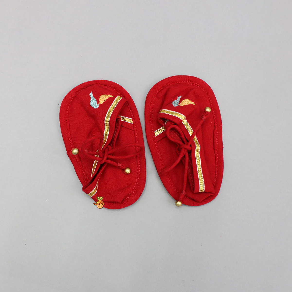 Multicolour Bird Embroidered Kurta And Dhoti With Matching Cap And Booties - Image 8