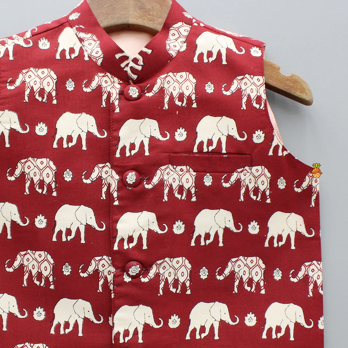 Multicolour Elephant Printed Jacket - Image 3