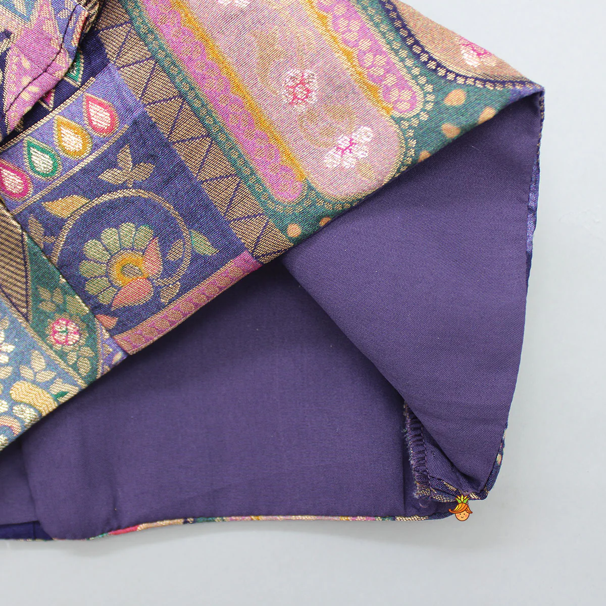 Multicolour Embroidered Pleated Top And Lehenga With Net Dupatta - Image 6