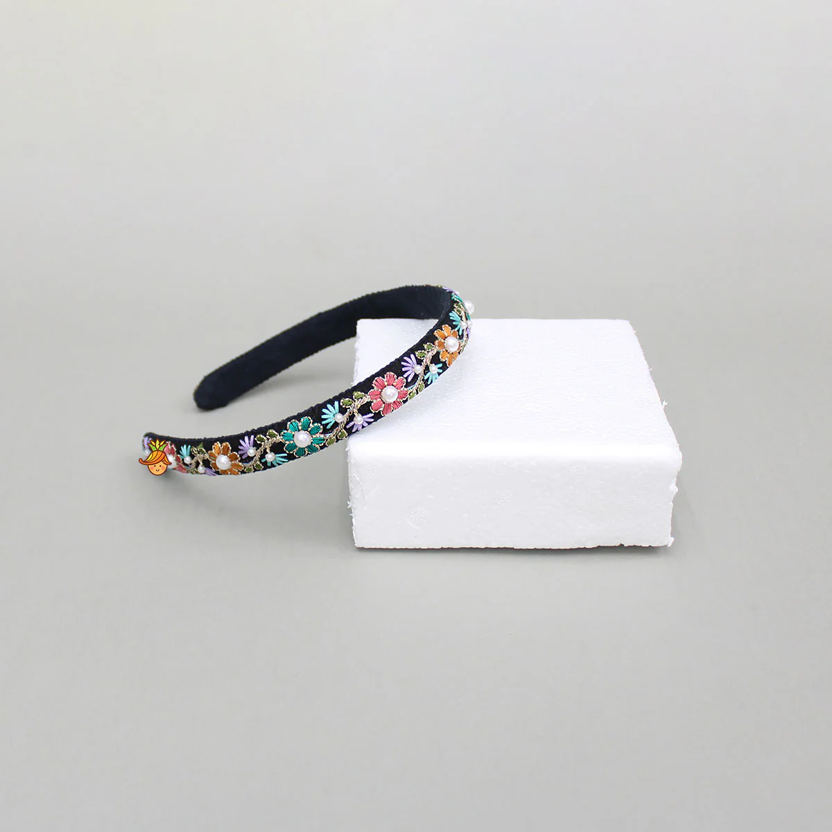 Multicolour Floral Embroidered Hairband - Image 3