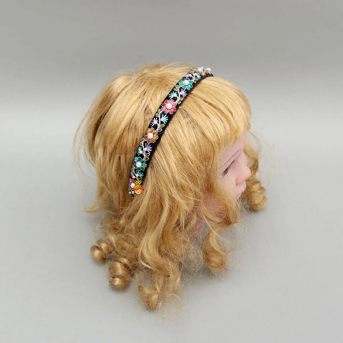 Multicolour Floral Embroidered Hairband - Image 4
