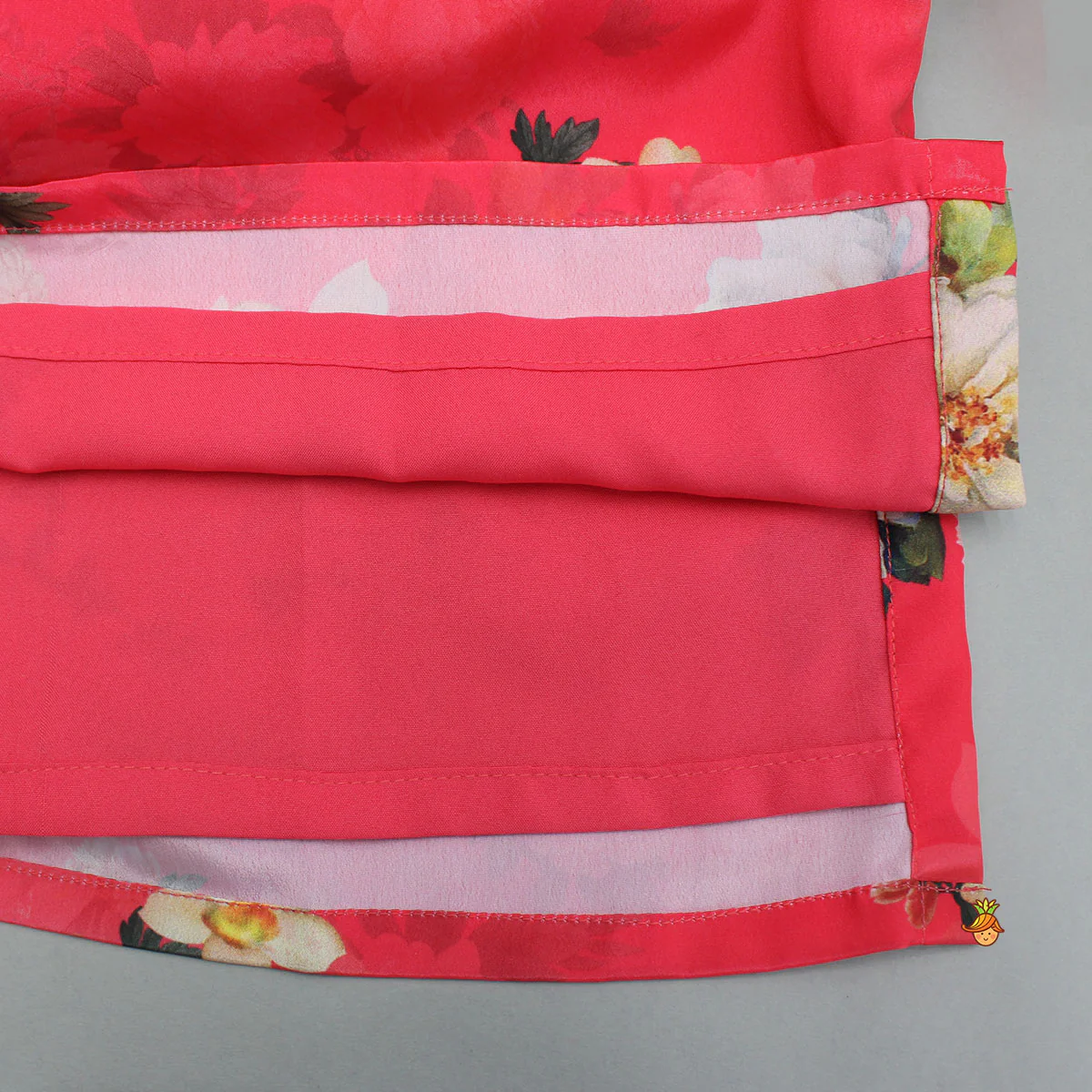 Multicolour Floral Printed Kurta With Jogger Style Pyjama - Image 7