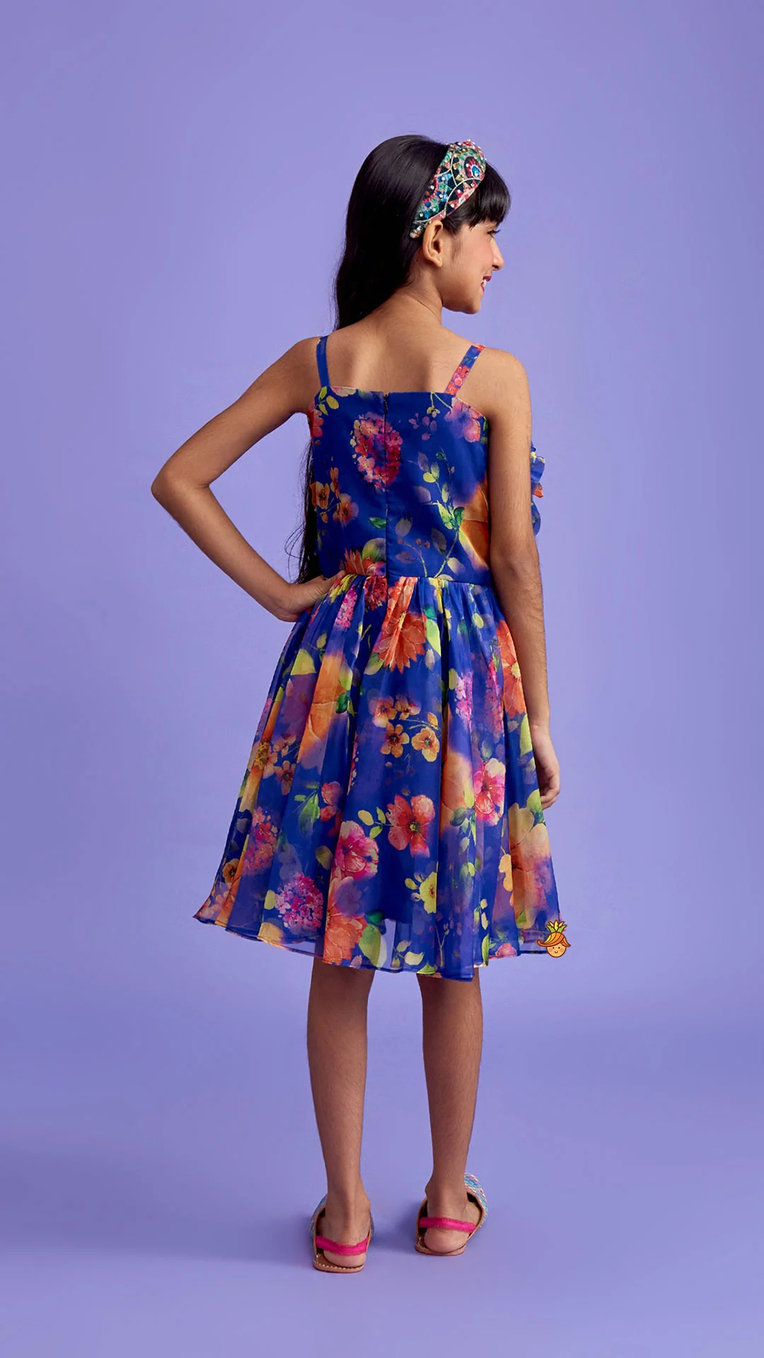 Multicolour Sleeveless Strappy Dress - Image 8