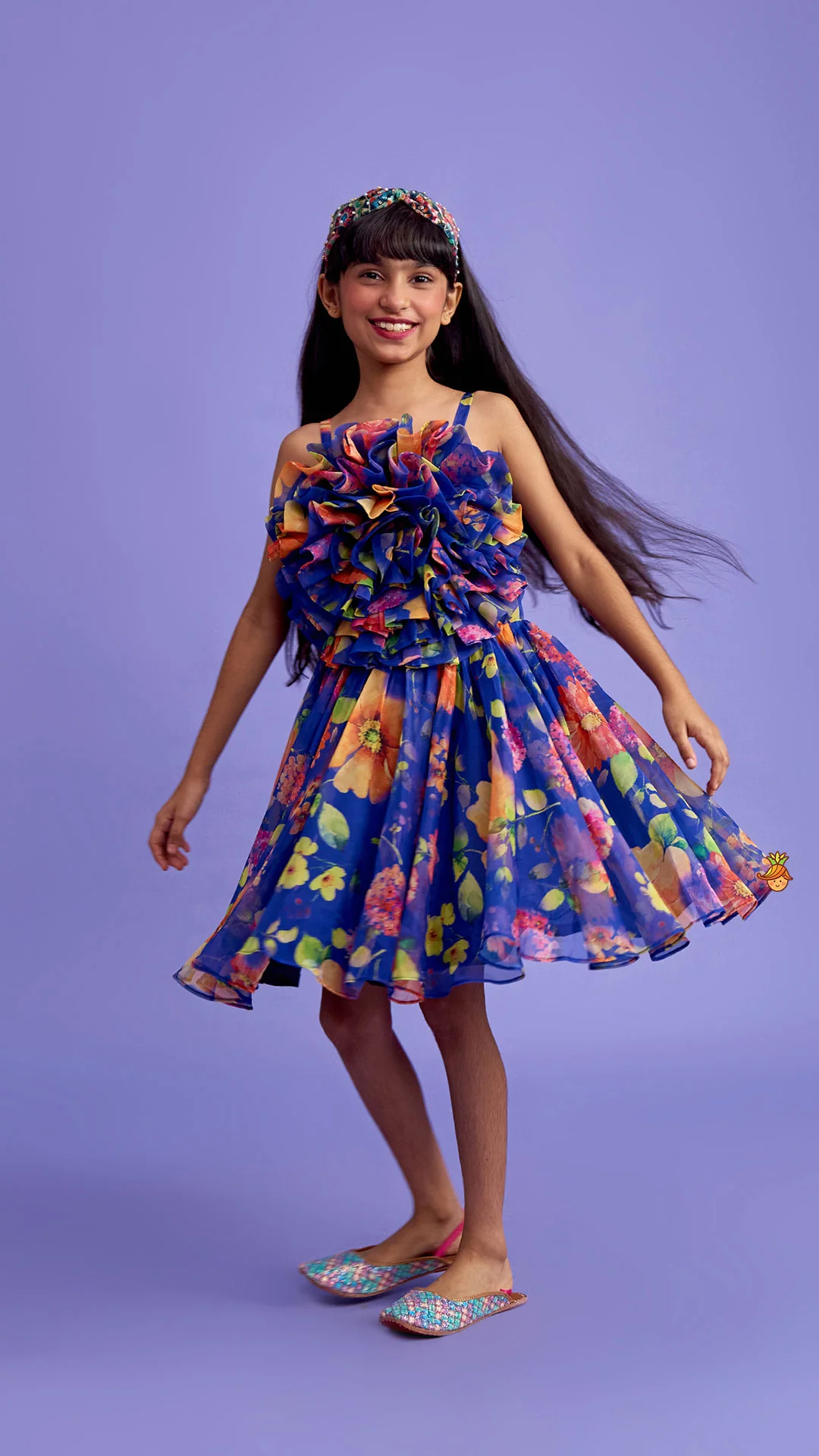 Multicolour Sleeveless Strappy Dress - Image 3