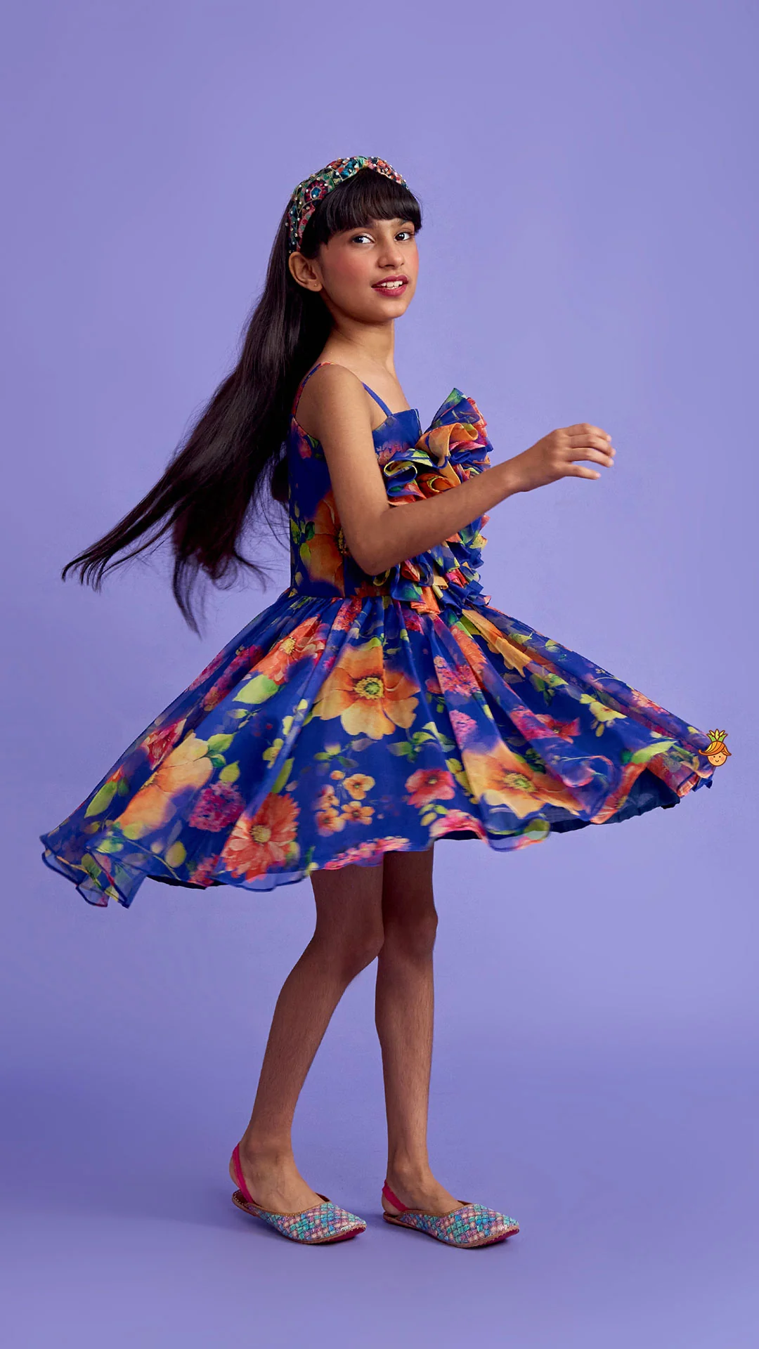 Multicolour Sleeveless Strappy Dress - Image 4