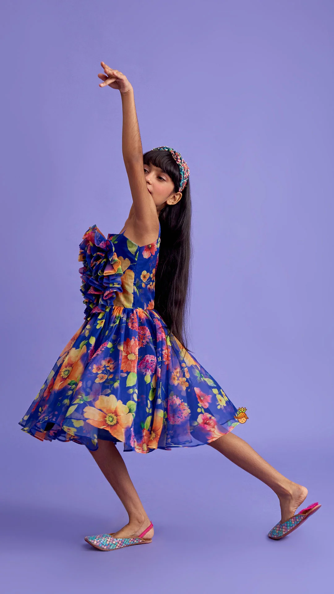 Multicolour Sleeveless Strappy Dress - Image 5