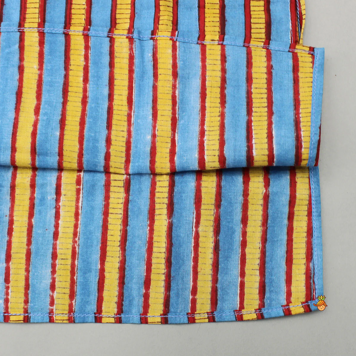 Multicolour Stripe Printed Kurta And Pyjama - Image 5