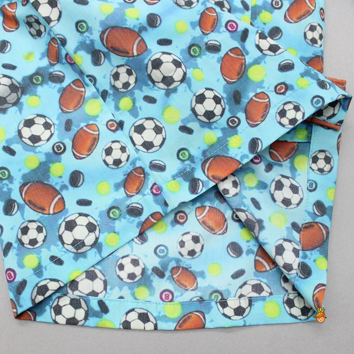 Multicoloured Balls Printed Notch Collar Sleepwear - Image 5