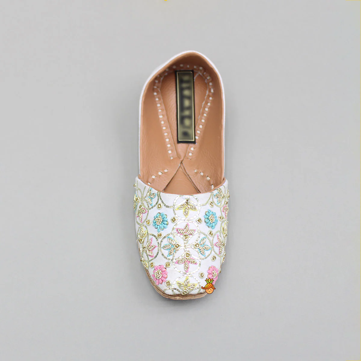 Multicoloured Embroidered Jutti - Image 4