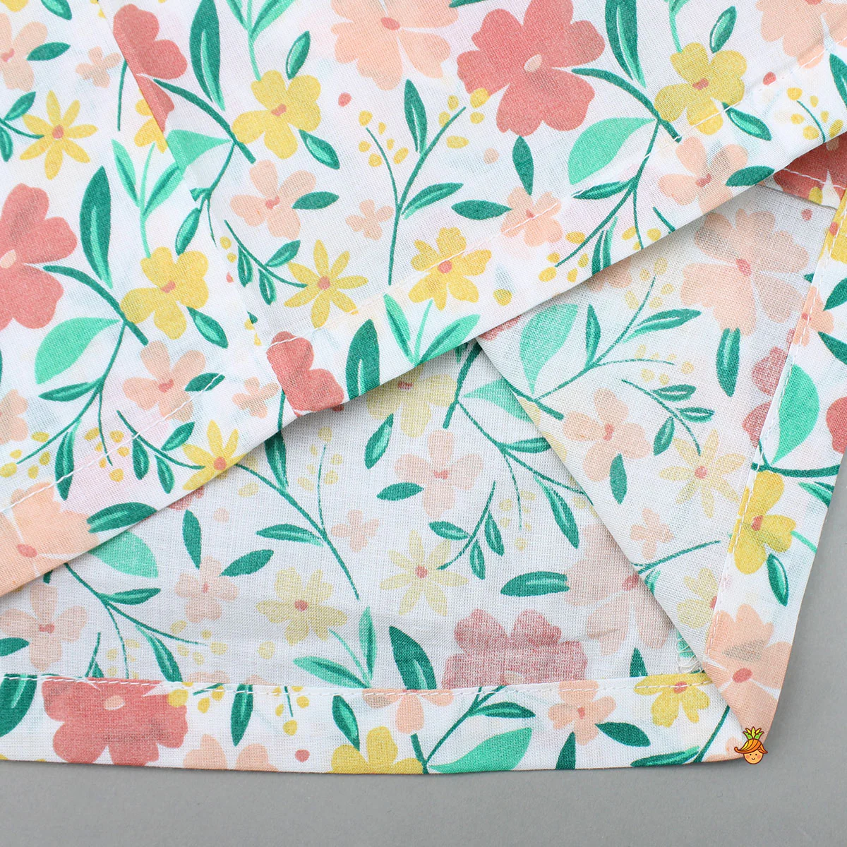 Multicoloured Floral Printed Notch Collar Sleepwear - Image 5