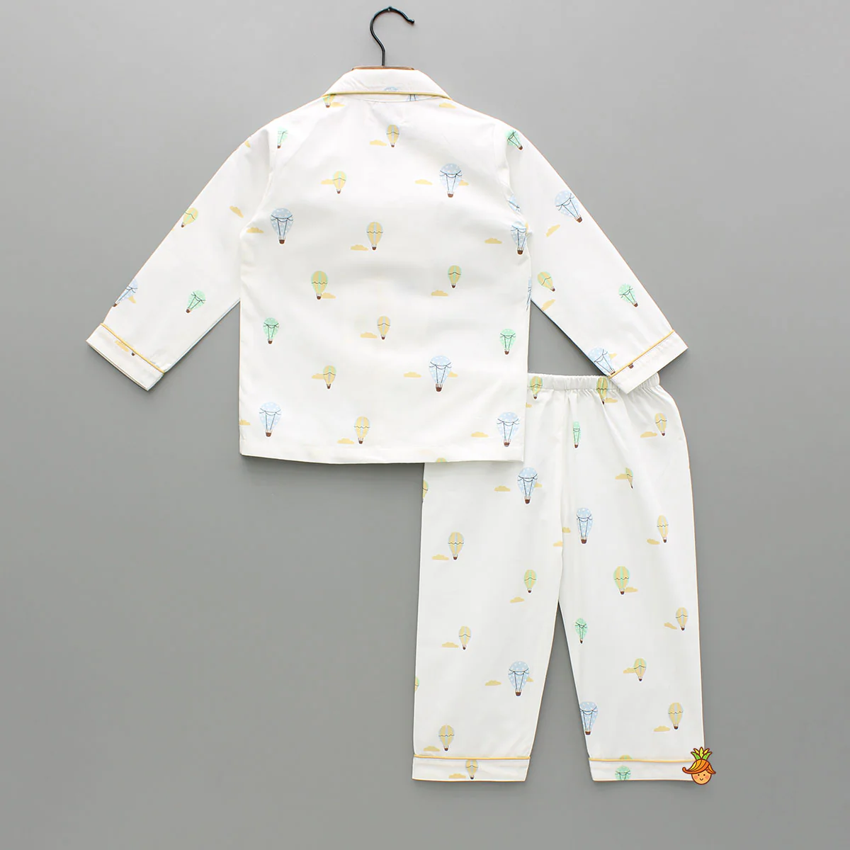 Multicoloured Parachute Printed Notch Collar Sleepwear - Image 2