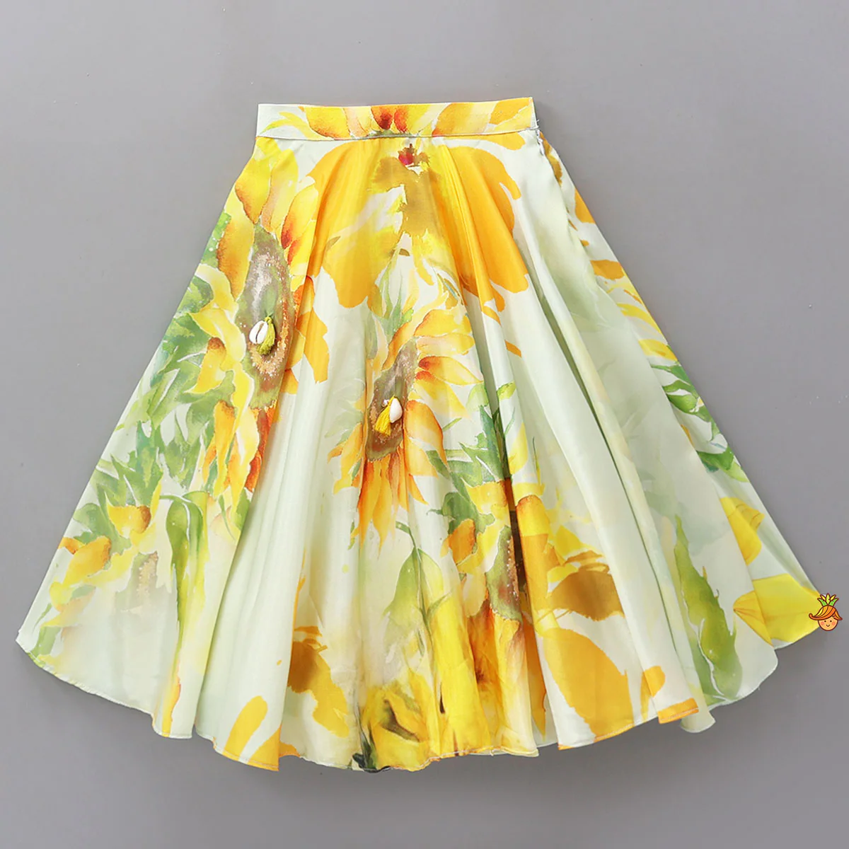 Multiple Hanging Tassel Detail Crop Top And Lehenga - Image 4