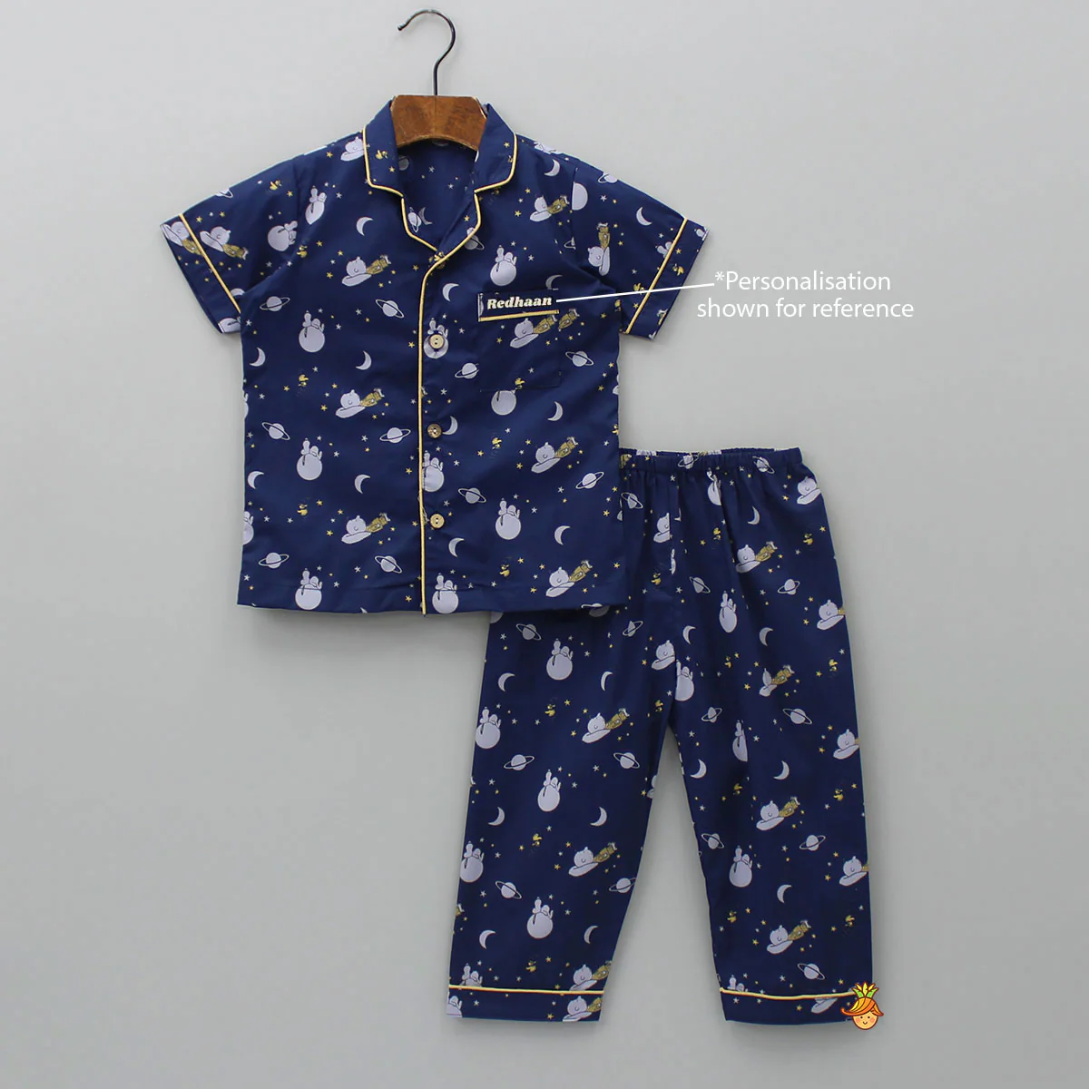 Night Theme Printed Blue Sleepwear - Image 6