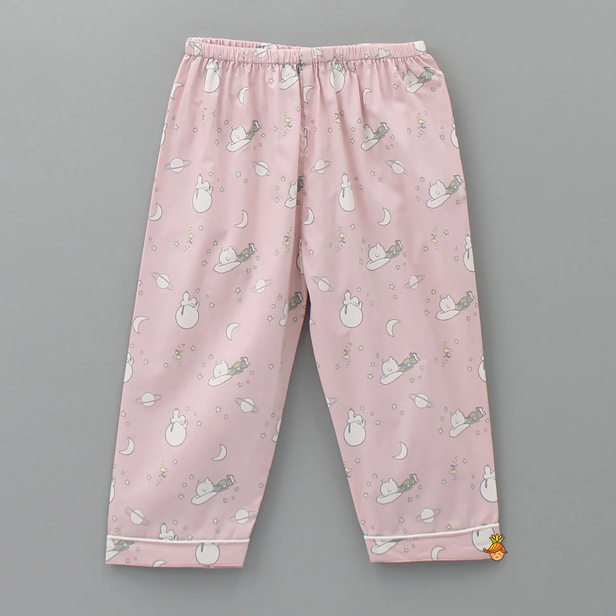 Night Theme Printed Pink Sleepwear - Image 4