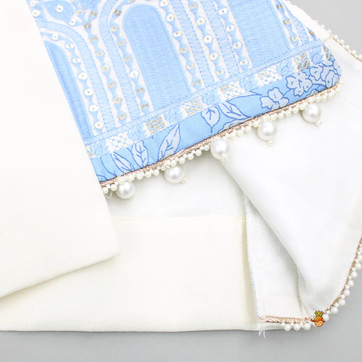 Off White Kurta With Embroidered Stylish Jacket And Pyjama - Image 8