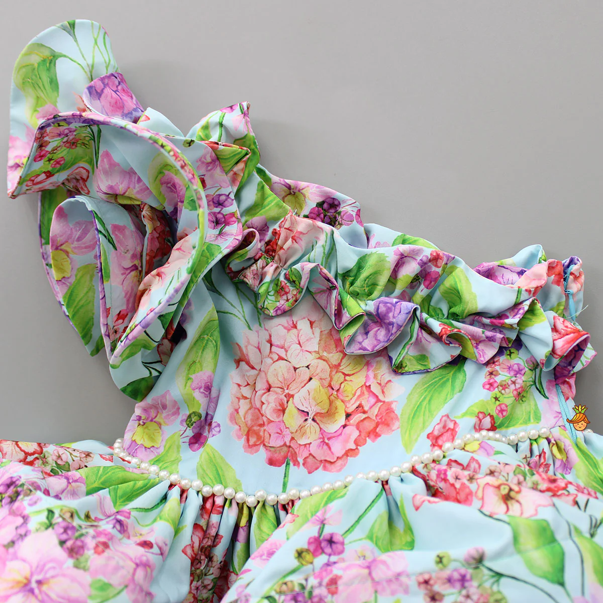One Shoulder Layered Multicolour Dress - Image 3