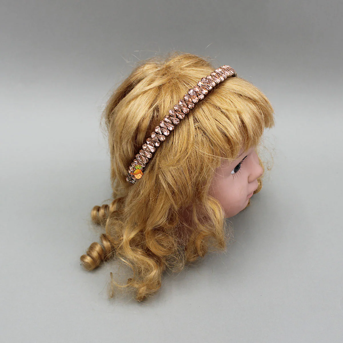 Orange Artificial Stones Embellished Hairband - Image 4