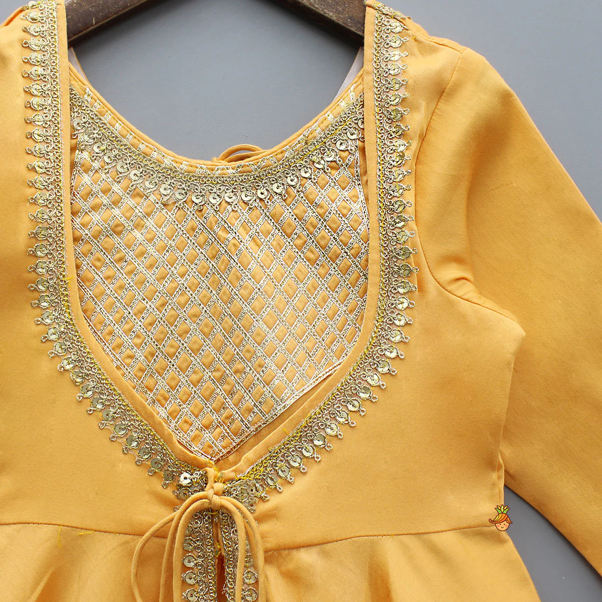 Orange Jacket Style Kurti - Image 3
