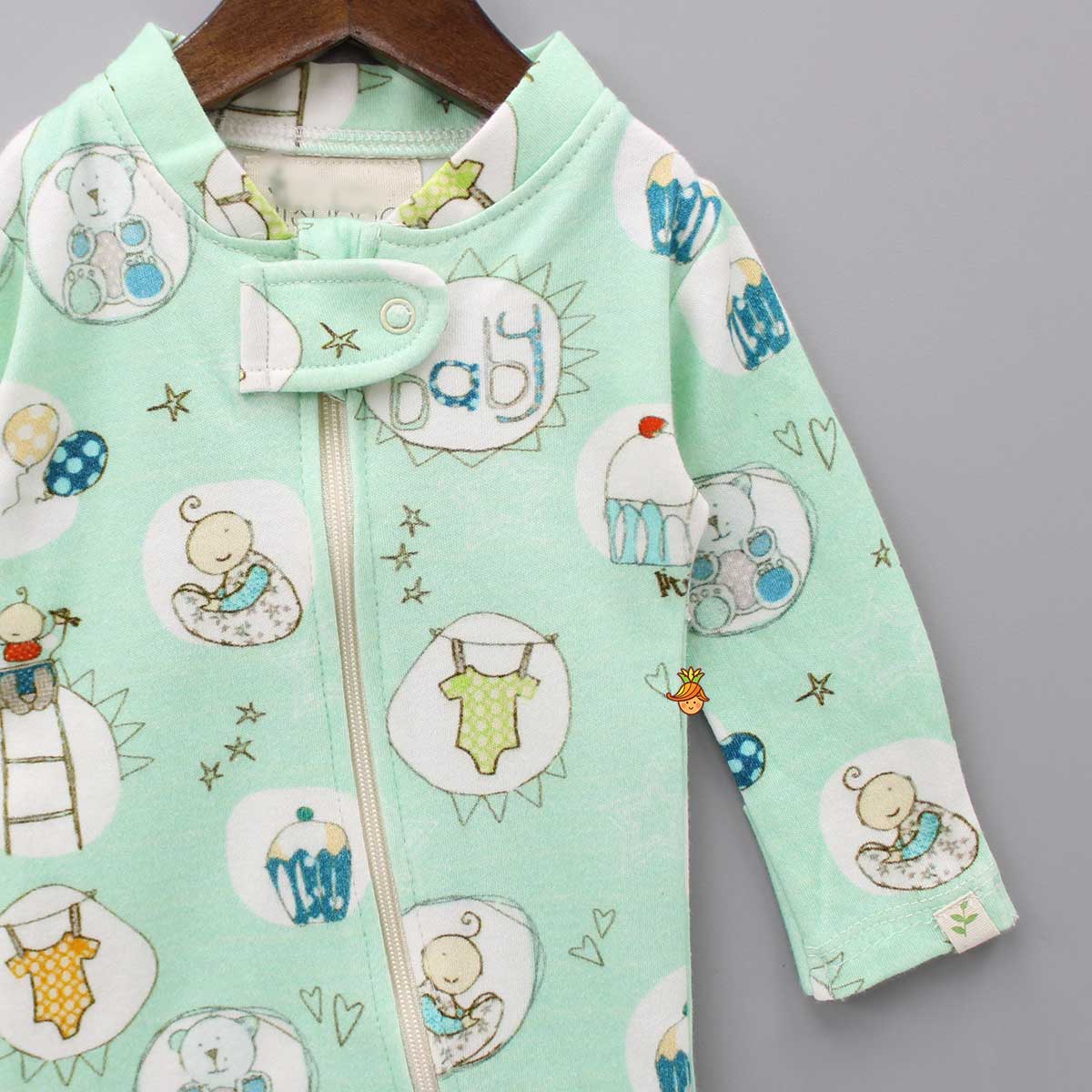 Organic Baby Love Theme Print Bodysuit - Image 3