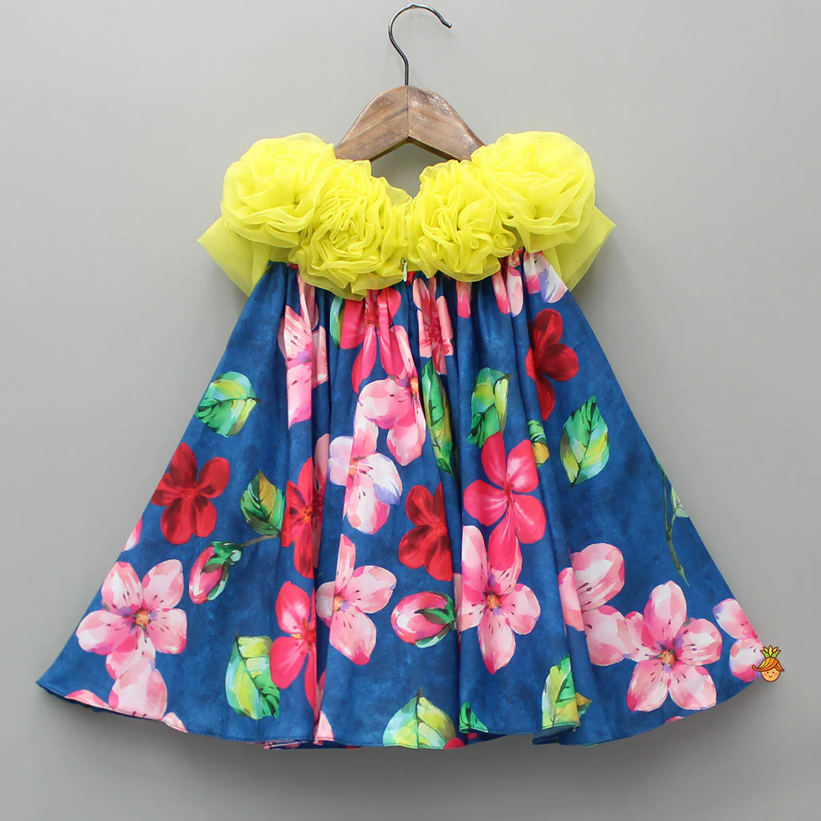 Organza Rose Flowers Adorned Dress - Image 2