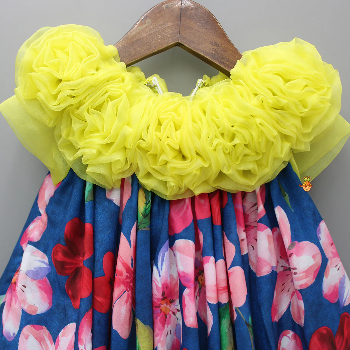 Organza Rose Flowers Adorned Dress - Image 3
