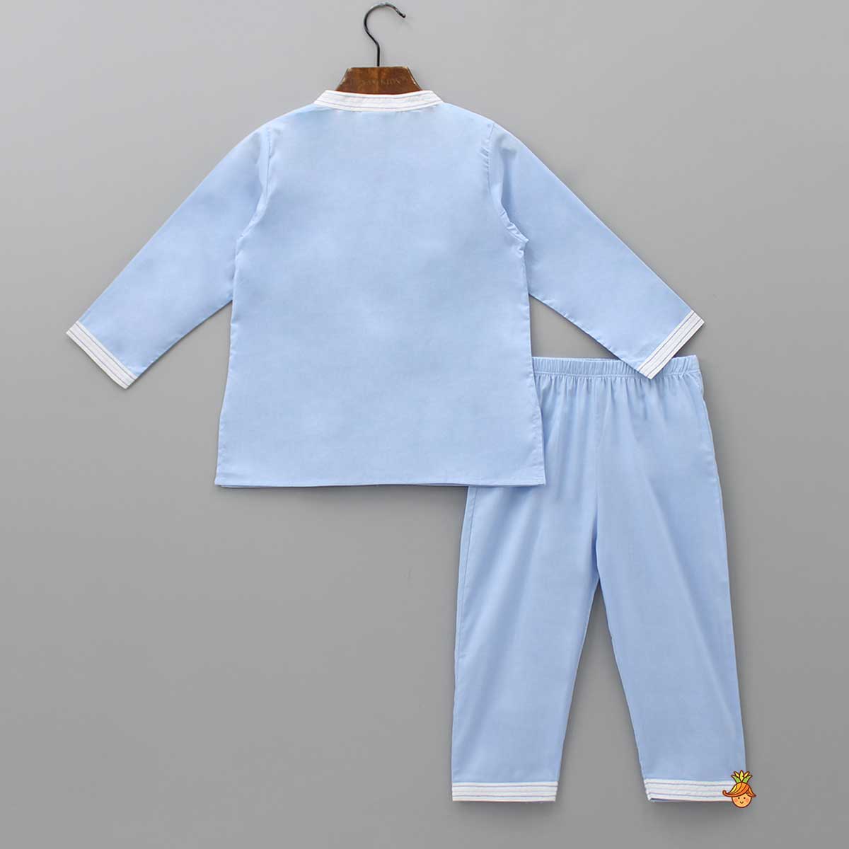 Patch Pocket Detailed Blue Sleepwear - Image 2