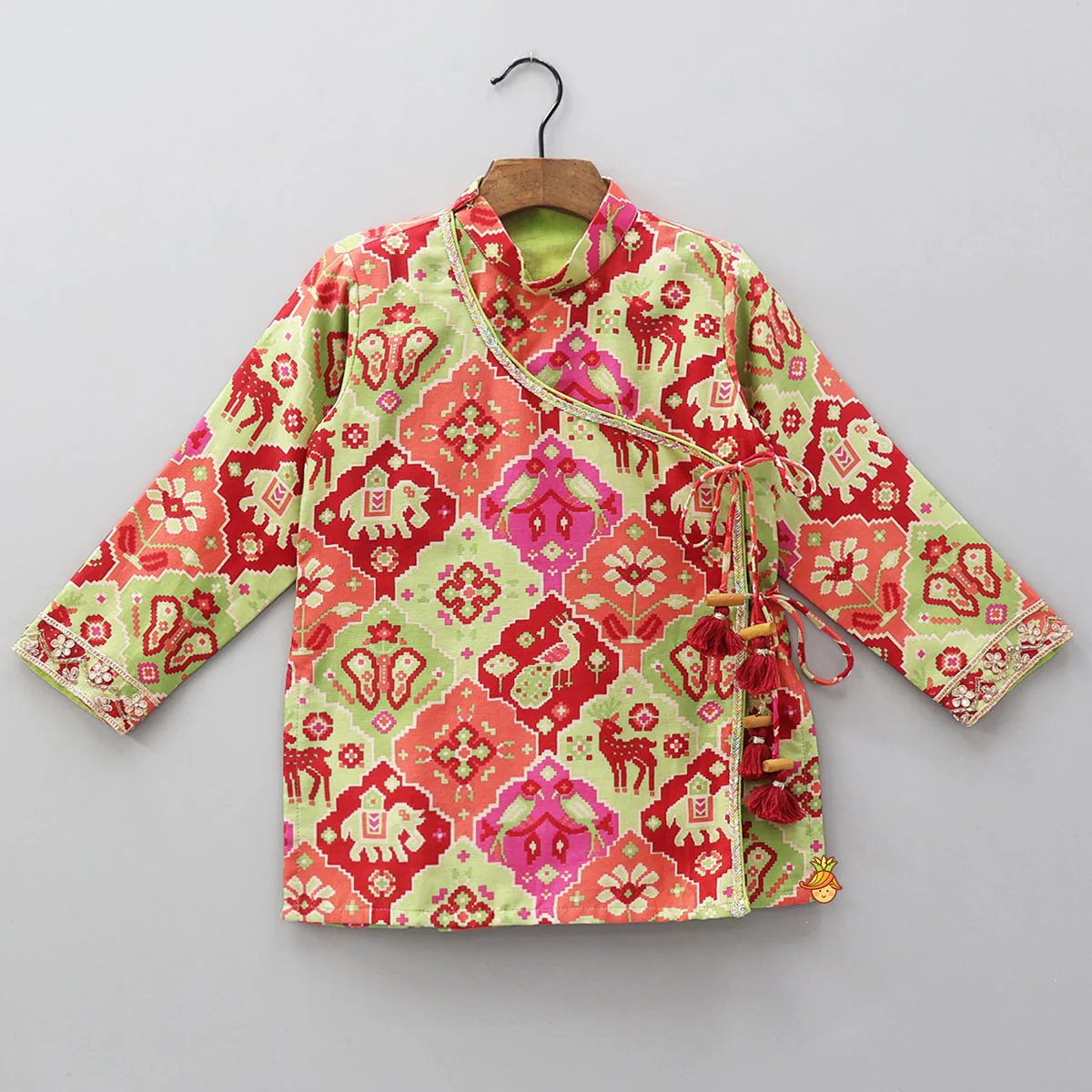 Patola Inspired Printed Kurta And Pyjama - Image 3