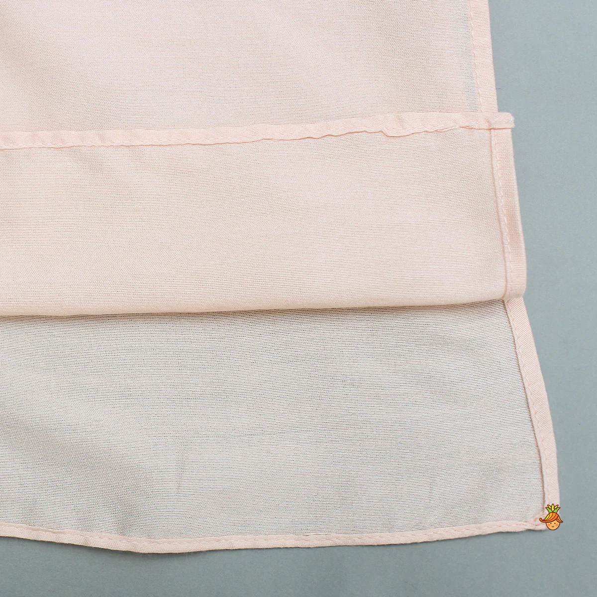 Peach Kurta With Front Printed Jacket And Pyjama - Image 7
