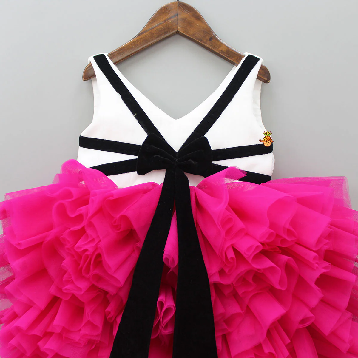 Pin Tuck Detailed Ruffle Frilly Party Scuba Dress - Image 3