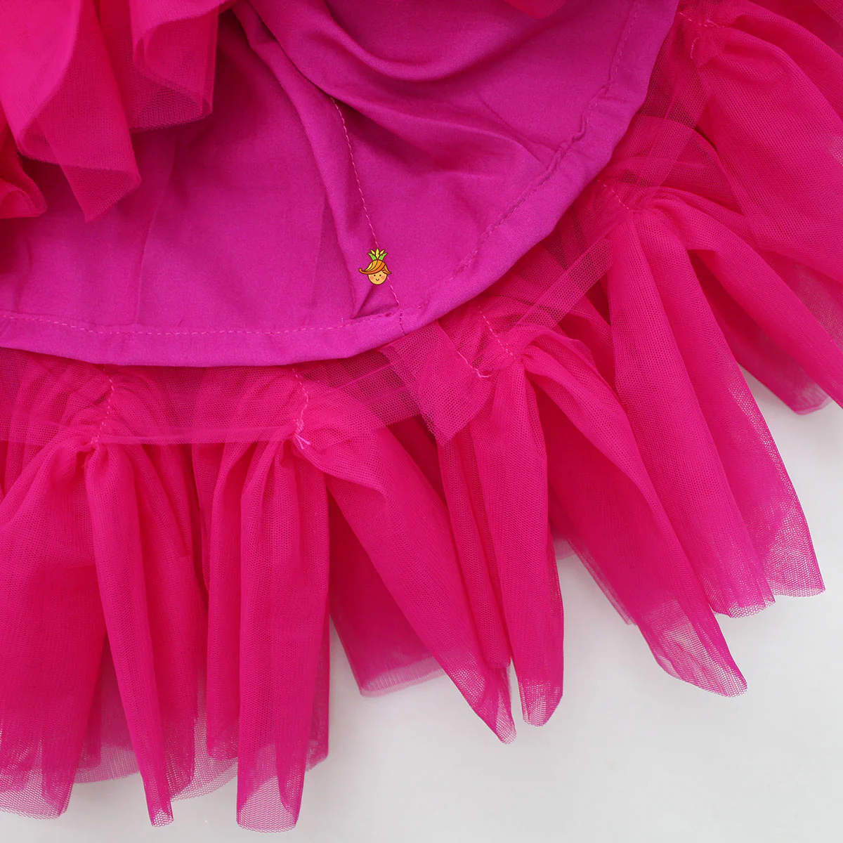 Pin Tuck Detailed Ruffle Frilly Party Scuba Dress - Image 4