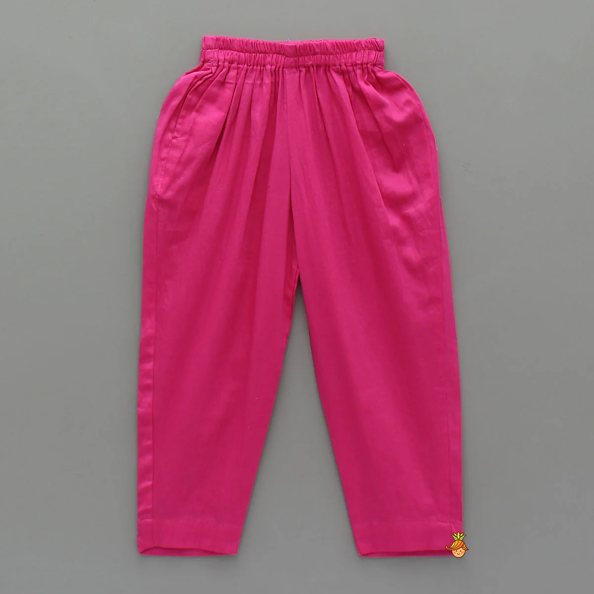 Pink Angarkha Style Kurti With Matching Pant - Image 4