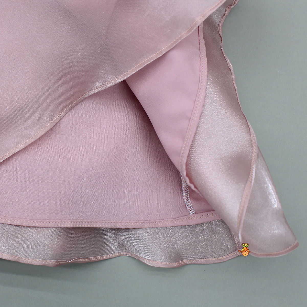 Pink Artificial Flowers Embellished Dress - Image 4