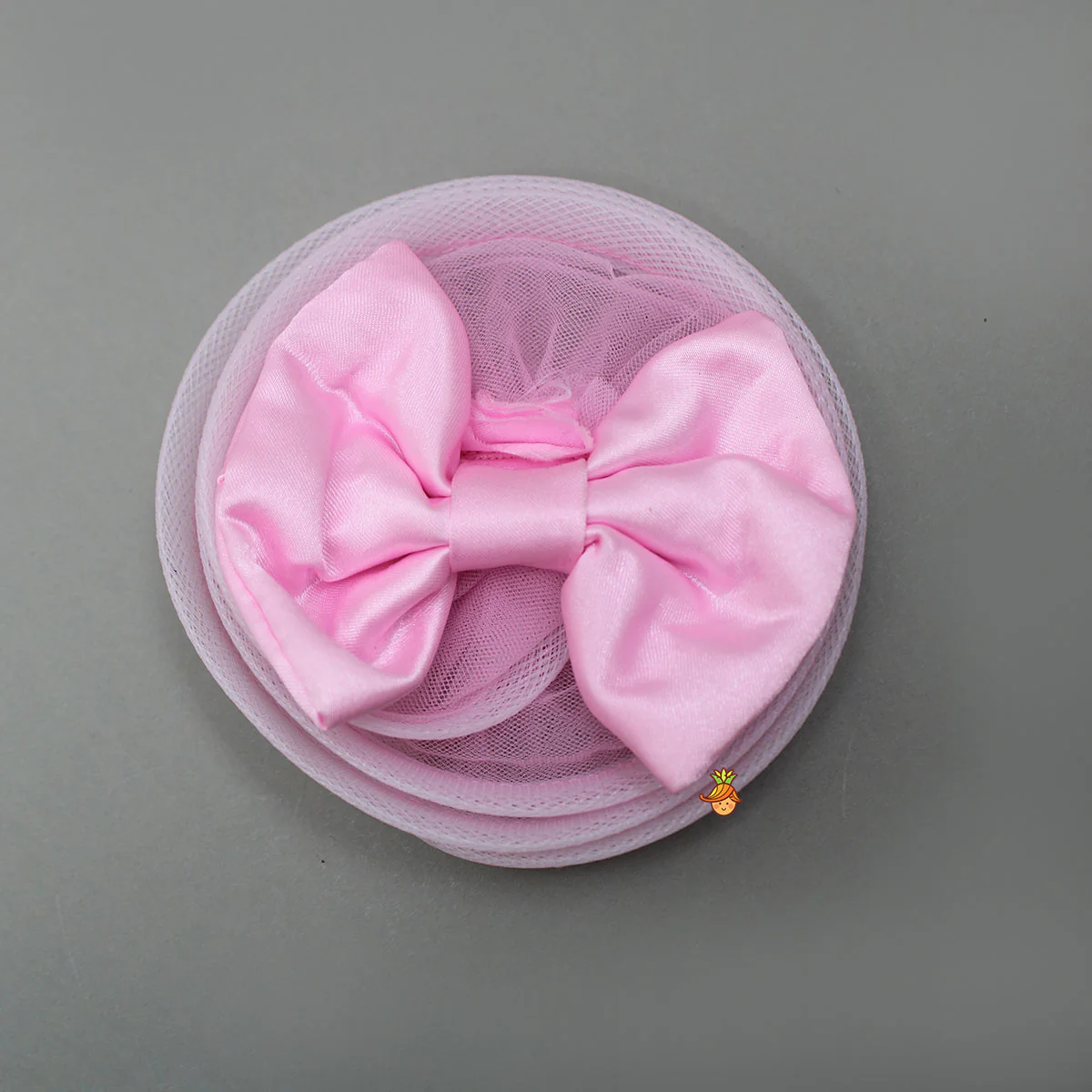 Pink Embellished Dress With Butterfly Wings And Swirled Bow Hairclip - Image 7