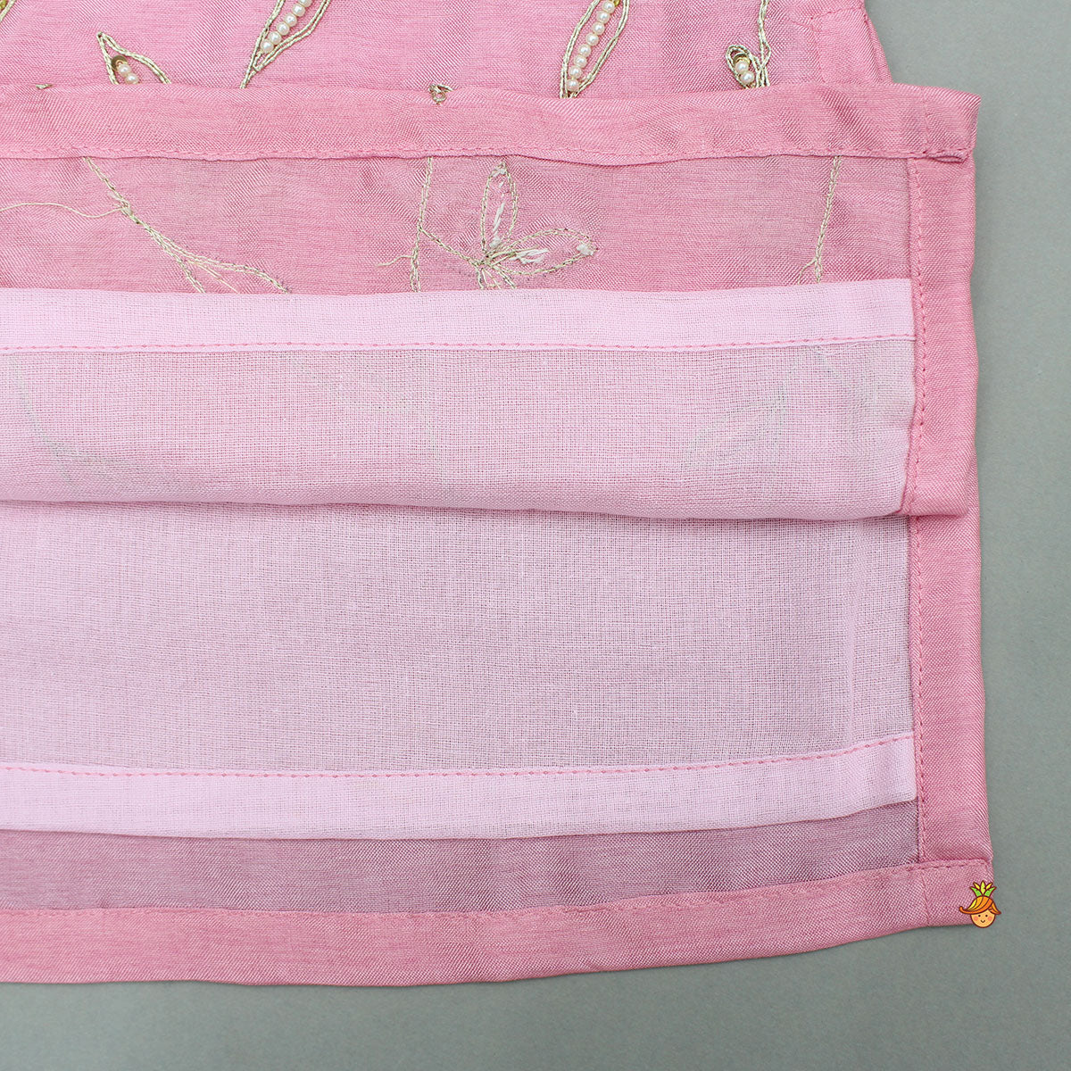 Pink Embroidered Kurta And Pyjama - Image 9