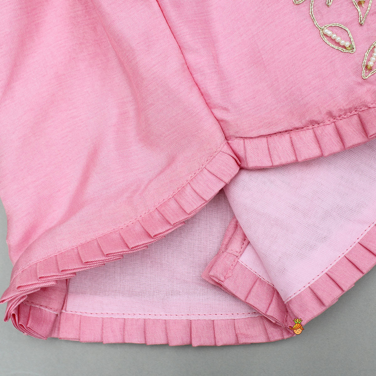 Pink Embroidered Top And Lehenga - Image 8