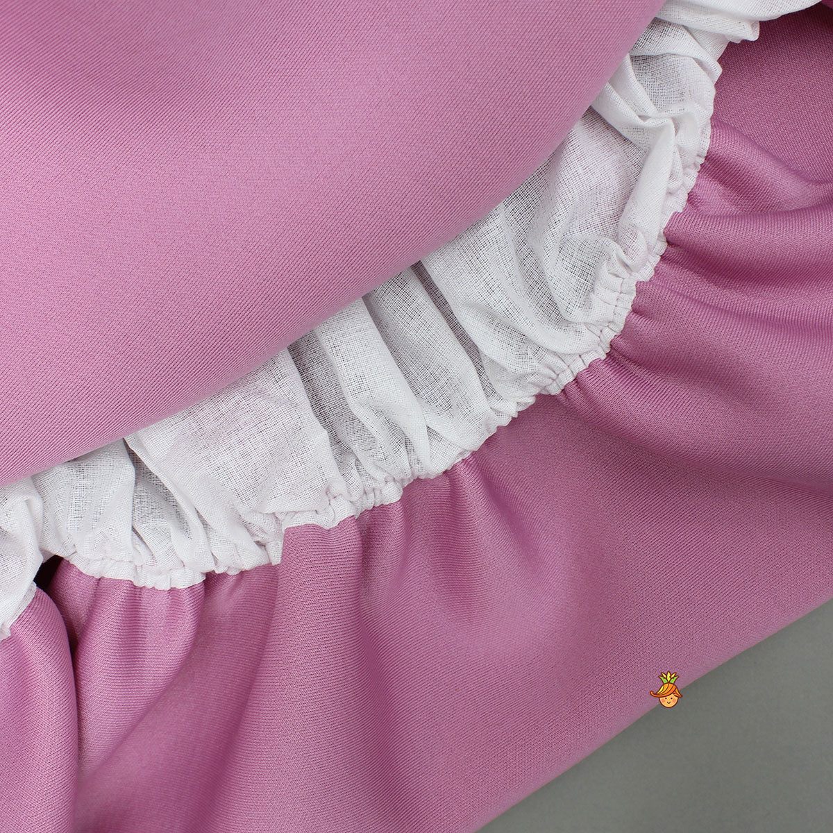 Pink Halterneck Balloon Dress With Bow Detailing - Image 4