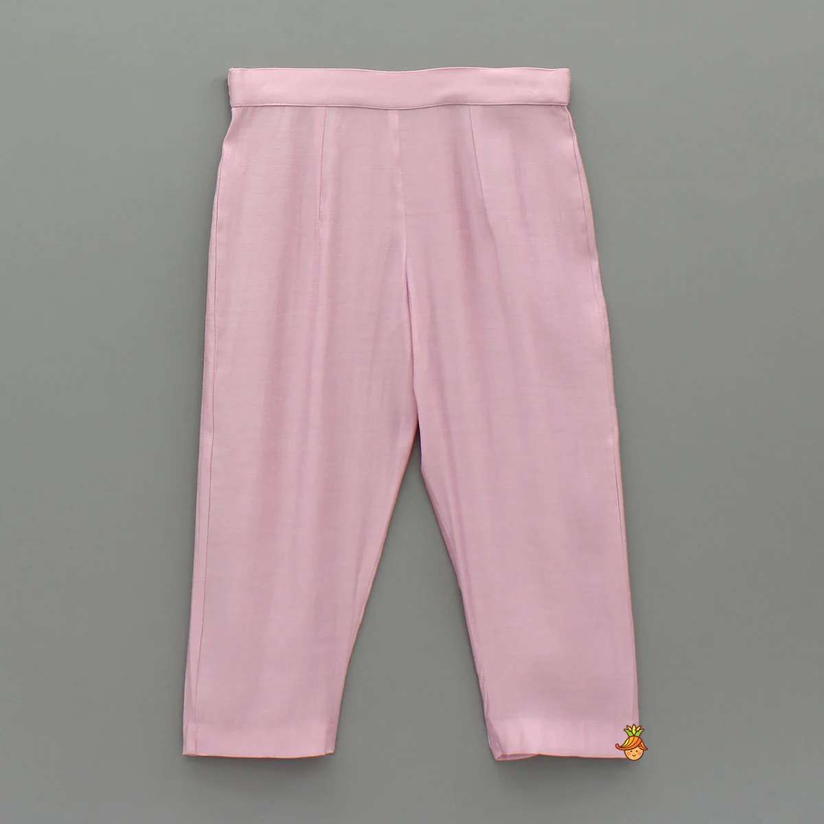 Pink Kurta With Embroidered Flower Applique And Pant - Image 4
