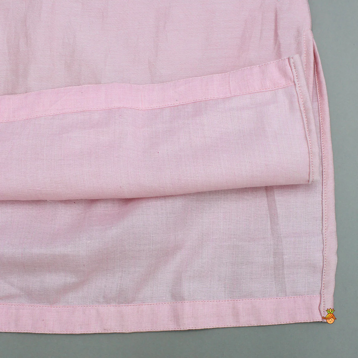 Pink Kurta With Floral Embroidered Jacket And Pyjama - Image 7