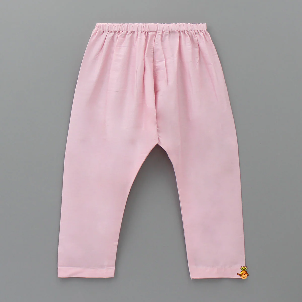 Pink Kurta With Hand Embroidered Floral Printed Jacket And Pyjama - Image 5