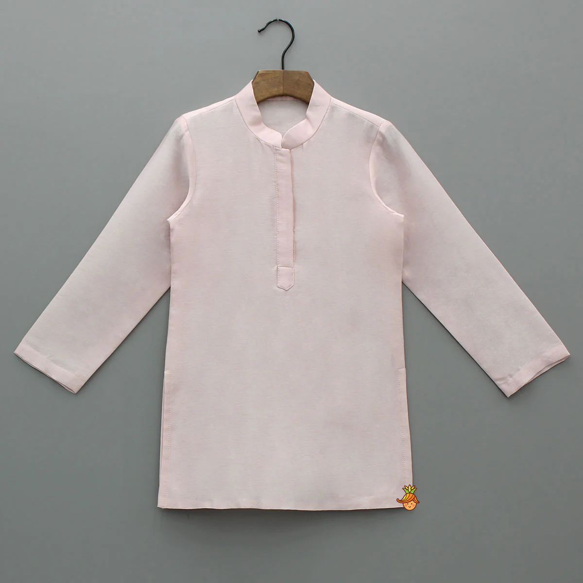 Pink Kurta With Hand Embroidered Jacket And Pyjama - Image 4