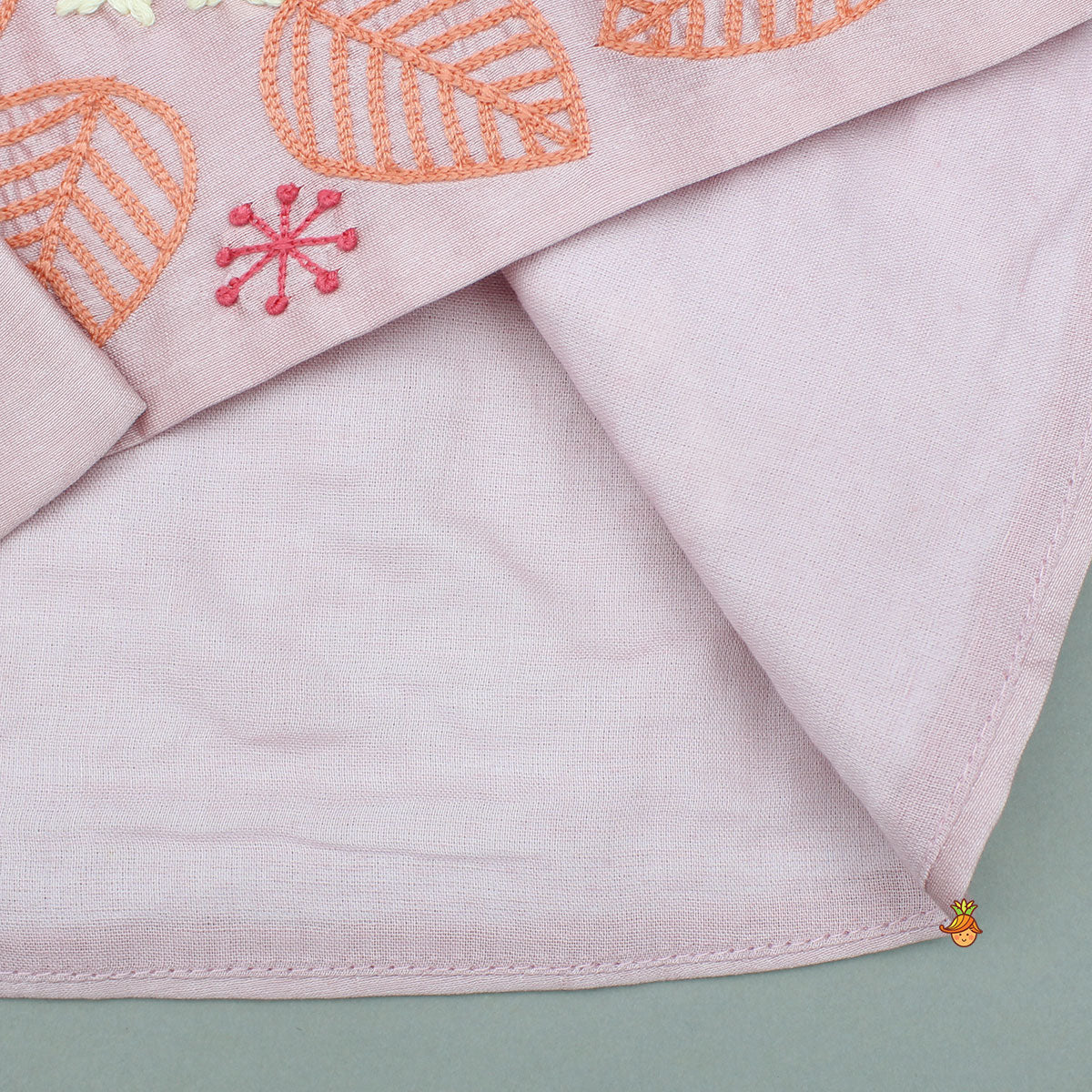Pink Kurta With Hand Embroidered Jacket And Pyjama - Image 8