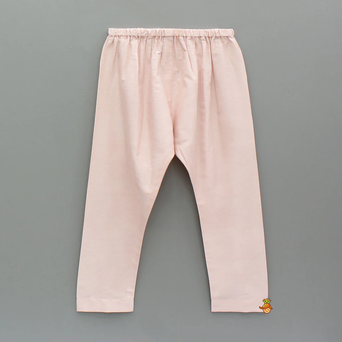 Pink Kurta With Side-Knot Detailed Shimmer Jacket And Pyjama - Image 5