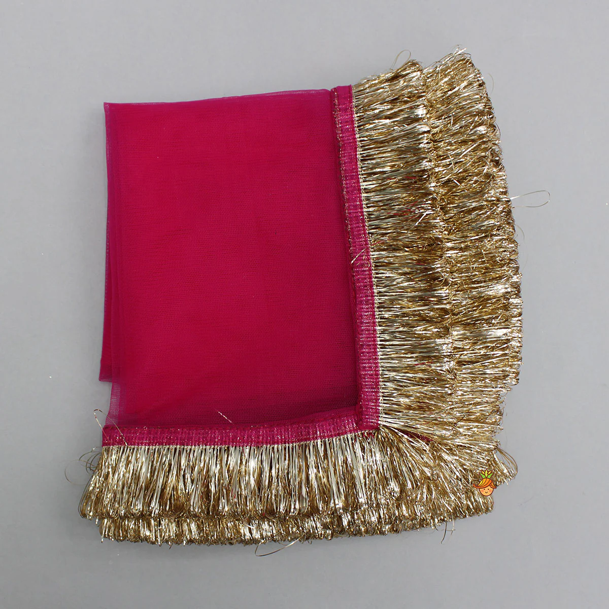 Pink Lace Work Kurti And Sharara With Matching Net Dupatta - Image 7