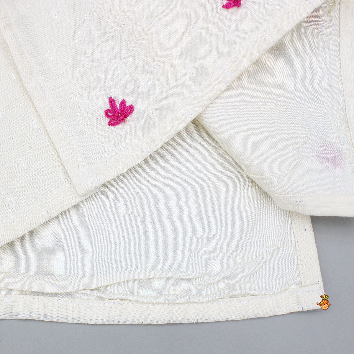 Pink Lotus Embroidered Kurta And Pyjama - Image 5