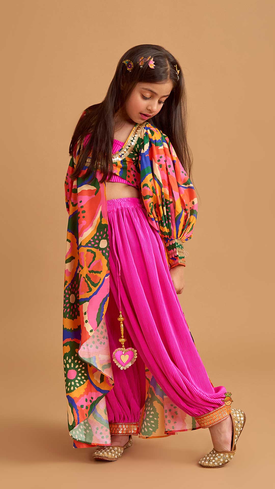 Pink Top With Side Slits Kurti And Patiala - Image 4