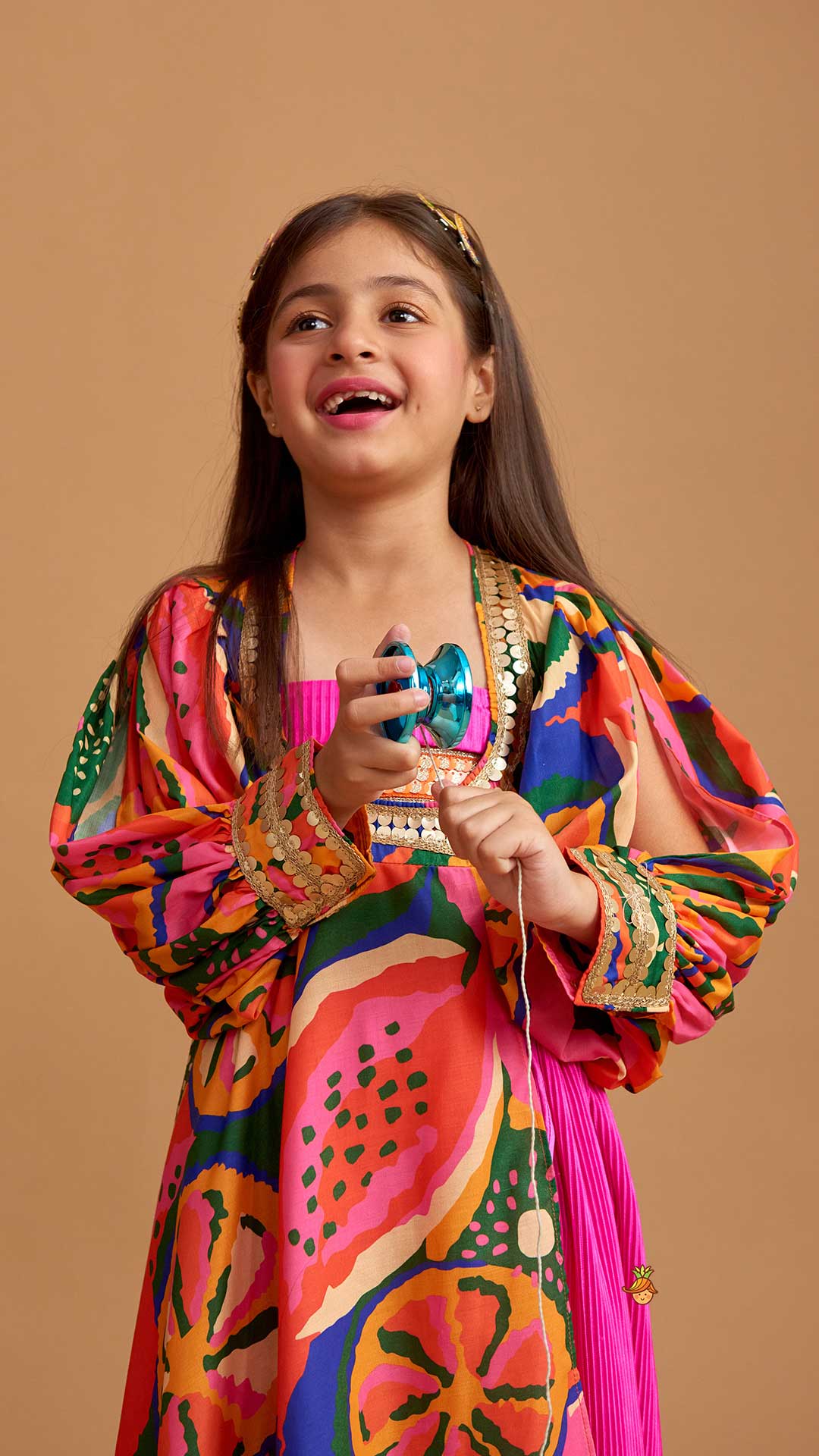 Pink Top With Side Slits Kurti And Patiala - Image 5