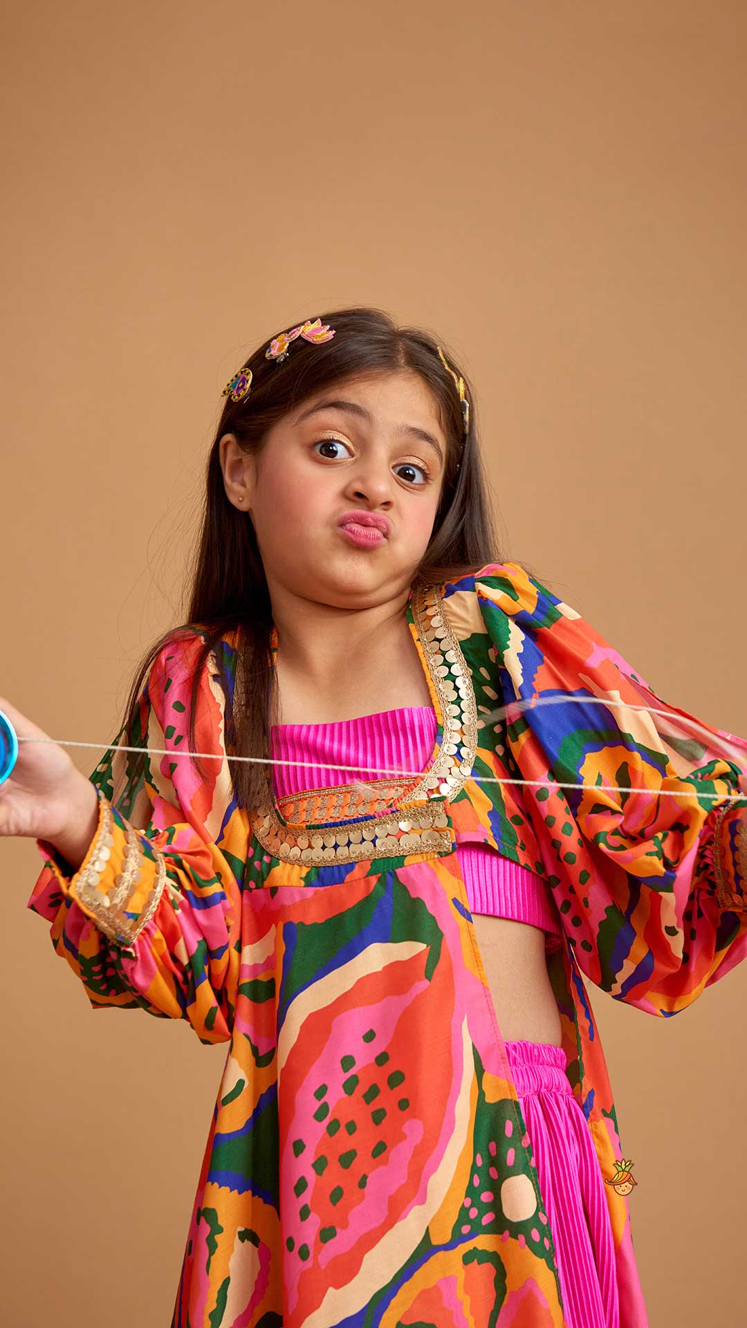 Pink Top With Side Slits Kurti And Patiala - Image 6