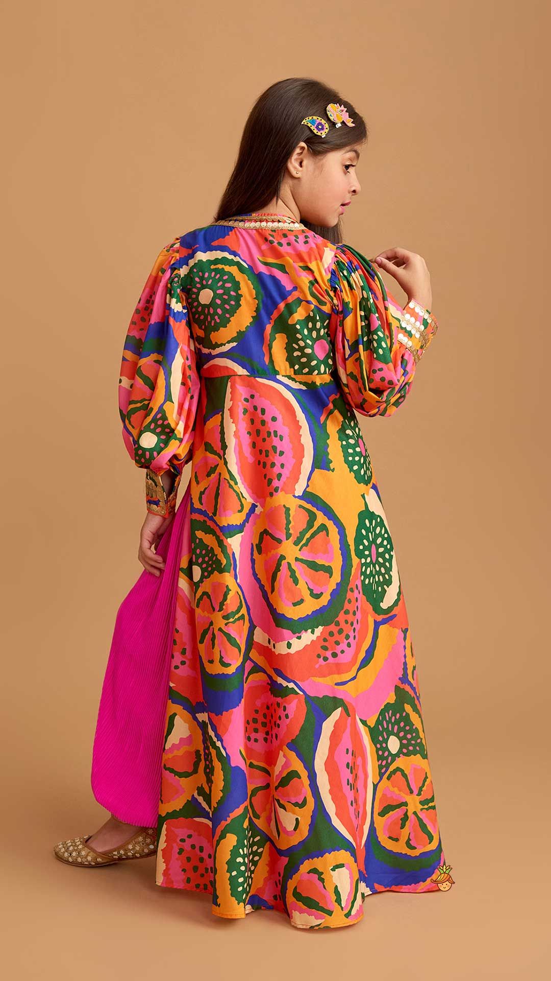 Pink Top With Side Slits Kurti And Patiala - Image 8