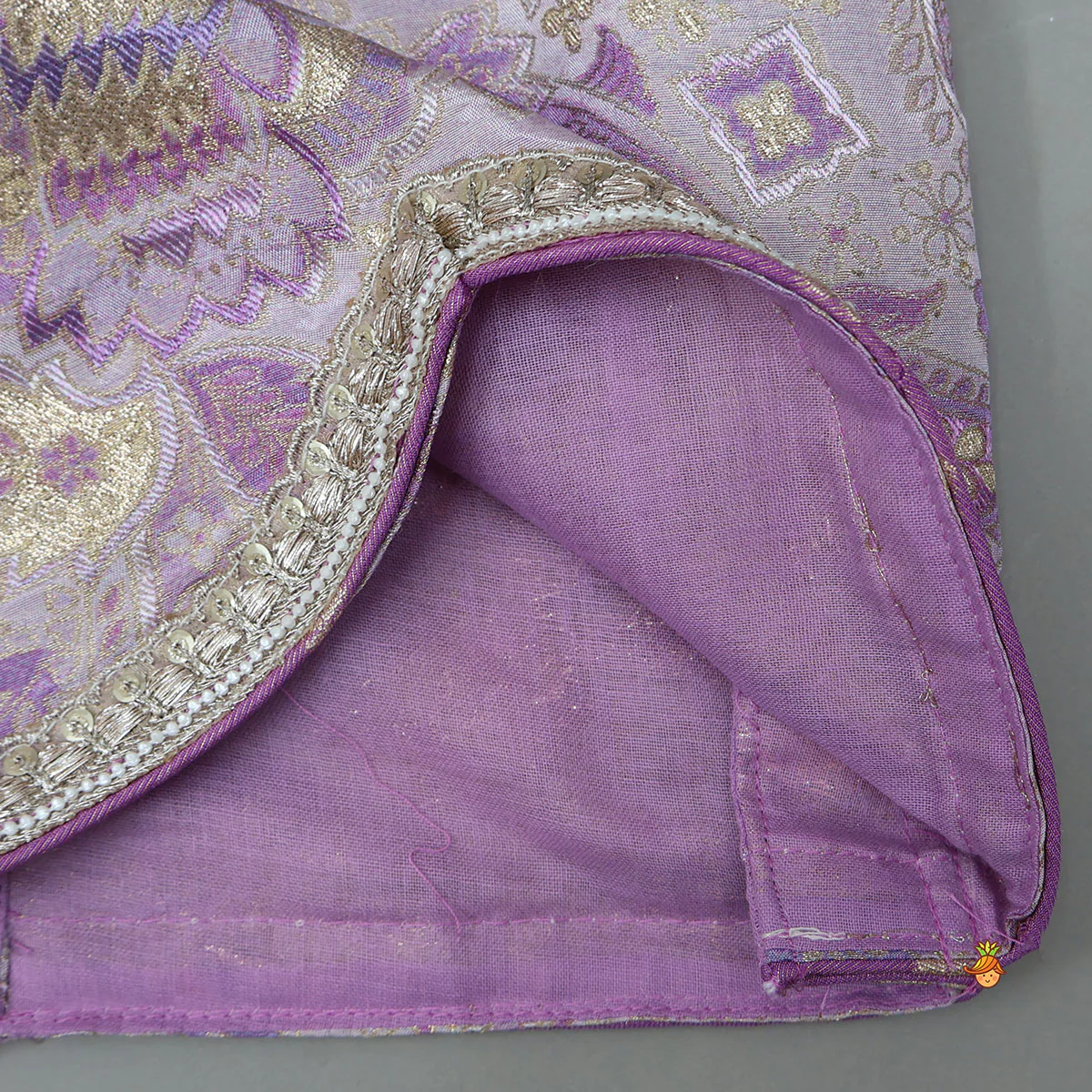 Pleated Armhole Top And Shimmery Lehenga With Matching Net Dupatta - Image 6